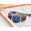 alibaba top selling fashion cheap price quartz blue glass watch leather strap